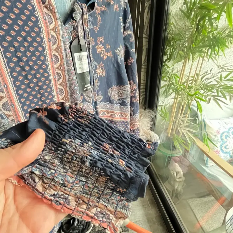 Blusa estampada bohemia Lorenzo di Pontti - 3