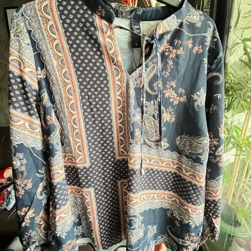 Blusa estampada bohemia Lorenzo di Pontti - 4