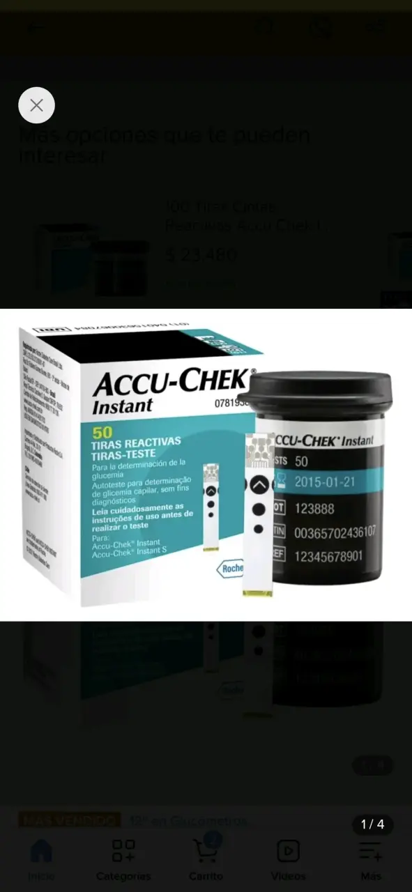 Tiras Reactivas Accu-Chek Instant 50 unidades