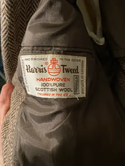 Blazer de lana Harris Tweed marrón clásico - miniatura 2