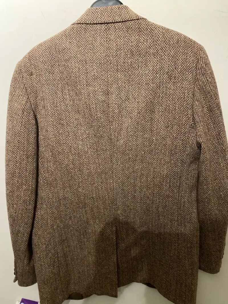 Blazer de lana Harris Tweed marrón clásico - 6