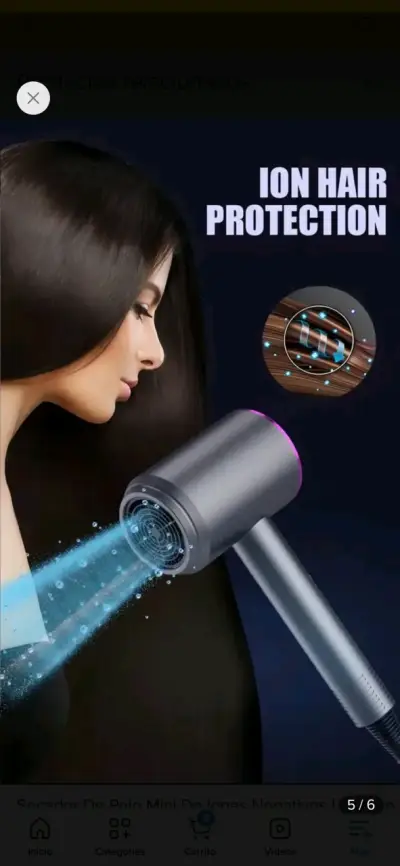 Secador de Pelo Profesional con Protección Iónica - miniatura 1