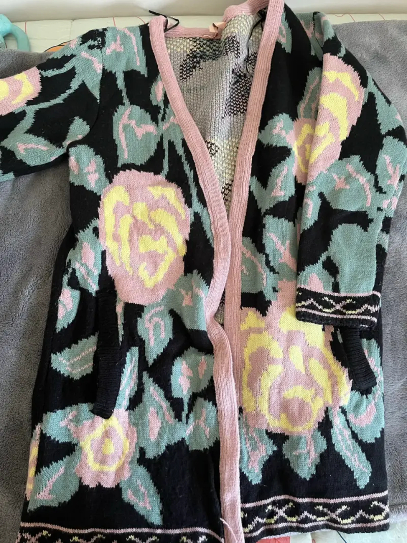 Cardigan de flores multicolor Newport talla S