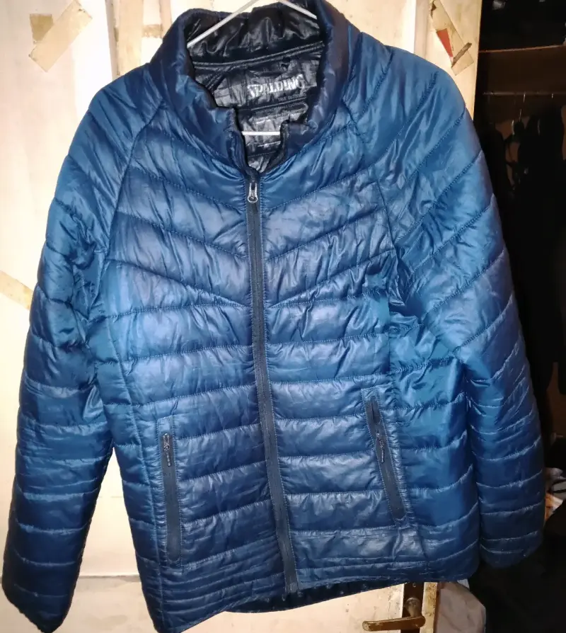 Chaqueta acolchada azul Spalding para hombre