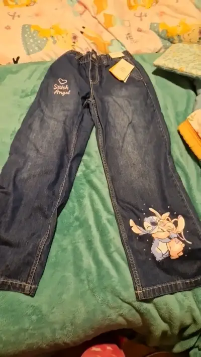Pantalones de mezclilla Stitch Angel para niños - miniatura 1