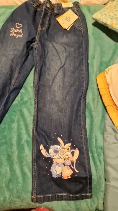 Pantalones de mezclilla Stitch Angel para niños - miniatura 2