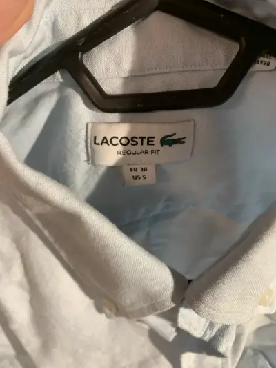 Camisa Lacoste  celeste de hombre regular fit - miniatura 3