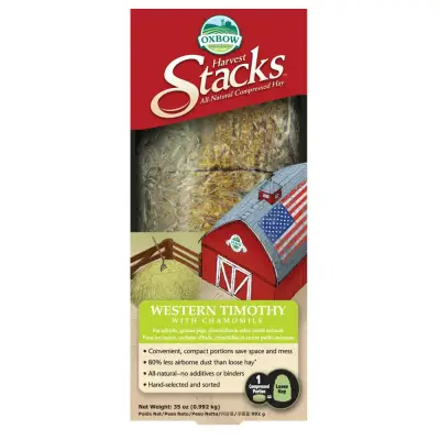 Heno Comprimido Oxbow Harvest Stacks con Manzanilla - miniatura 1