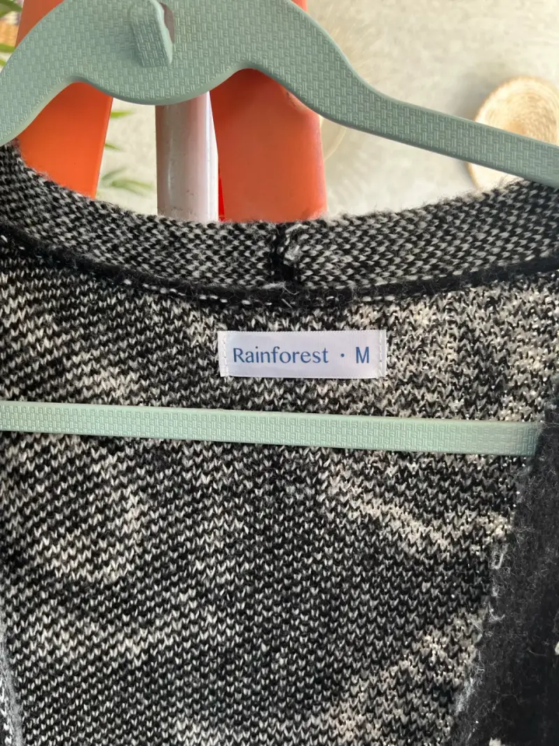 Cárdigan negro con diseño Rainforest talla M - 3