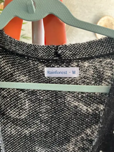 Cárdigan negro con diseño Rainforest talla M - miniatura 3