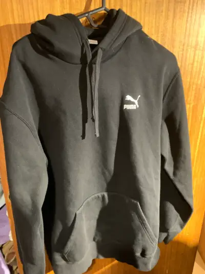 Polerón con gorro negro Puma talla M - miniatura 1