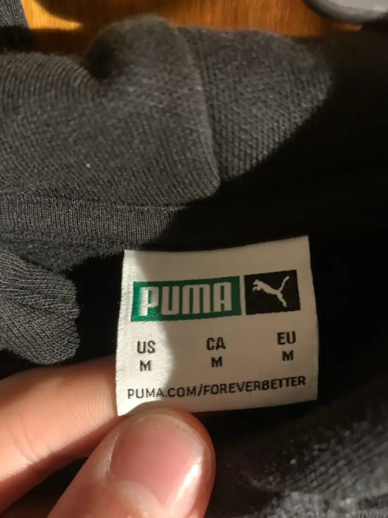 Polerón con gorro negro Puma talla M - 3