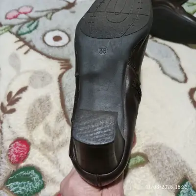 Botines de cuero marrón con tacón alto - miniatura 3