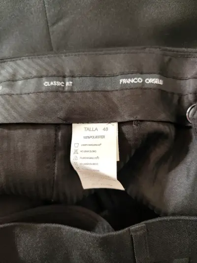 Traje negro clásico Franco Orselli Talla 48 - miniatura 3
