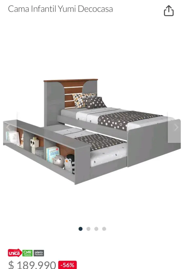Cama infantil con estantería integrada Yumi - 3
