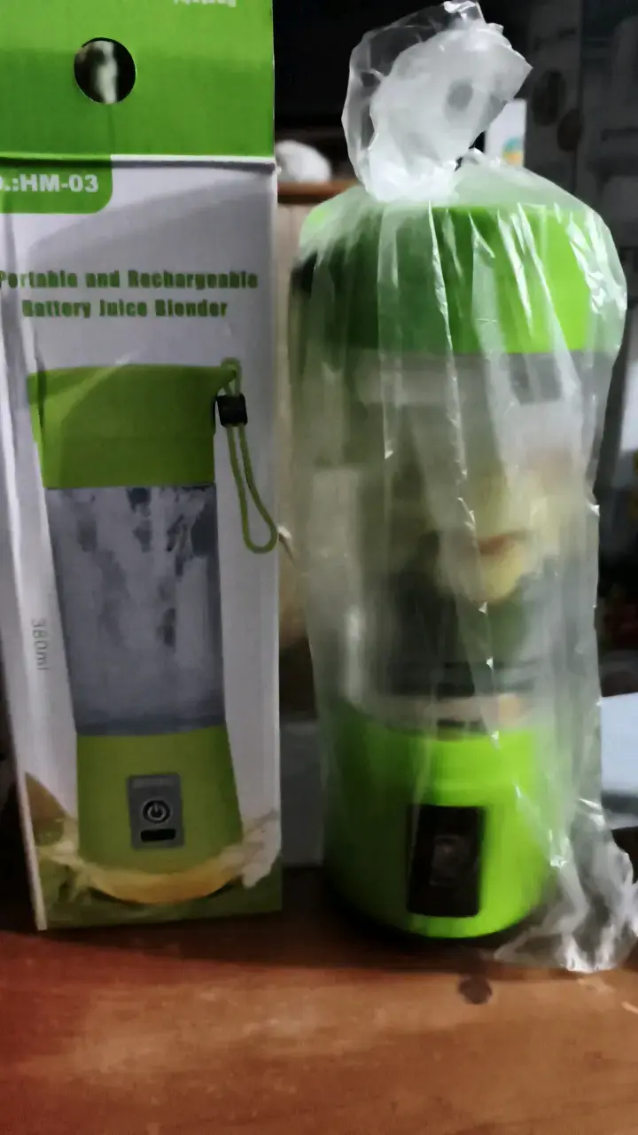 Licuadora Portátil Recargable Verde 380ml - 1