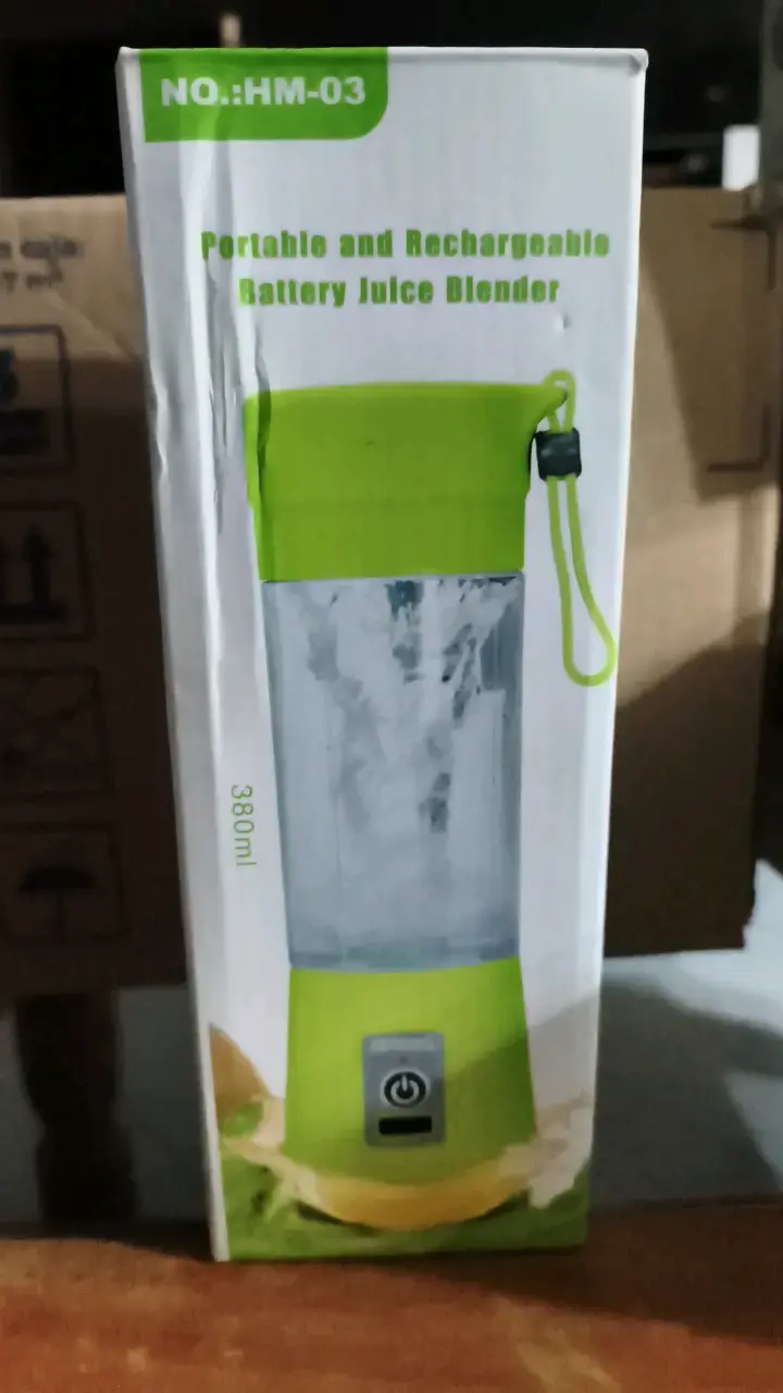 Licuadora Portátil Recargable Verde 380ml - 2