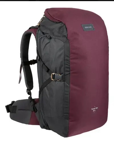 Mochila de viaje Forclaz 40L con funda impermeable - miniatura 2