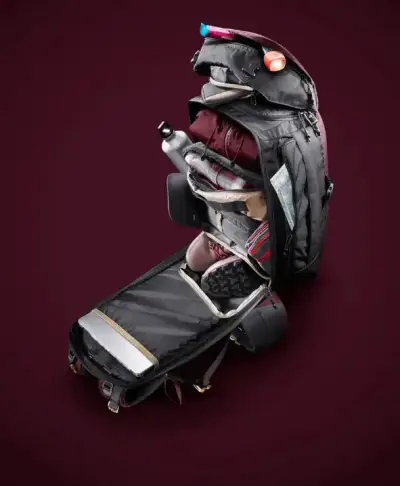 Mochila de viaje Forclaz 40L con funda impermeable - miniatura 3