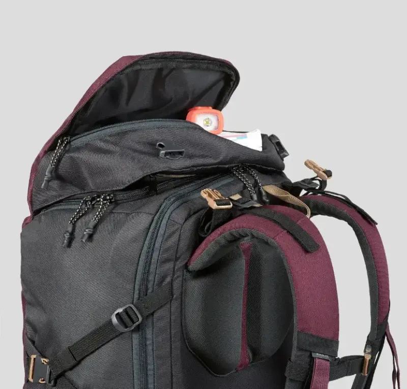 Mochila de viaje Forclaz 40L con funda impermeable - 5