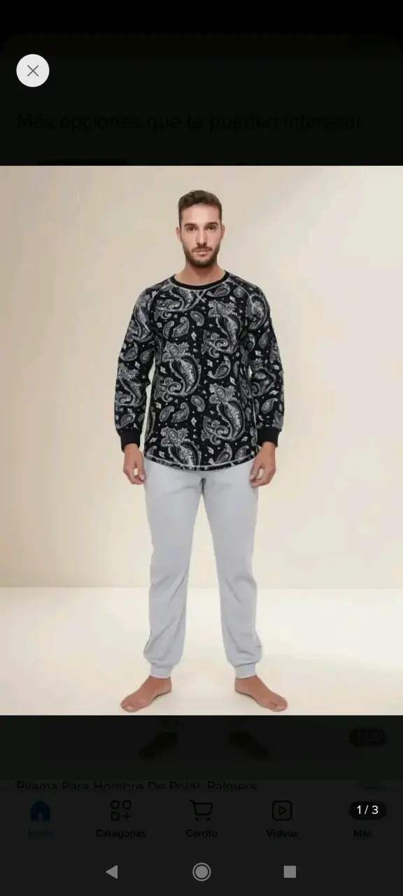 Pijama para hombre Palmer's diseño paisley - 1