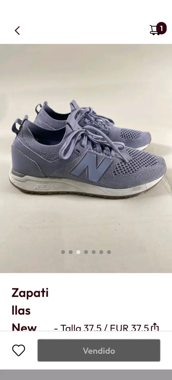 Zapatillas deportivas New Balance gris talla 37.5 - 2