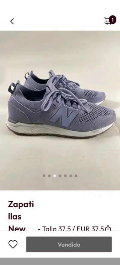 Zapatillas deportivas New Balance gris talla 37.5 - miniatura 2