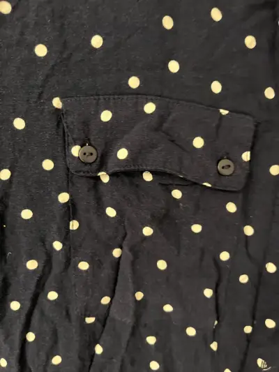 Vestido azul de lunares con bolsillos - miniatura 1