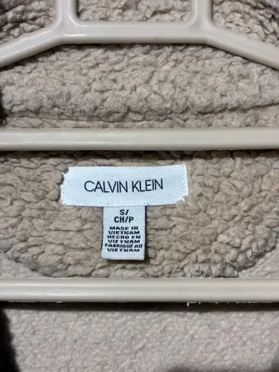 ♻️Chaqueta de lana beige Calvin Klein - miniatura 3