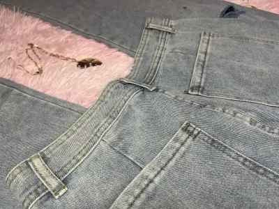 Jeans de mezclilla wide leg - miniatura 2