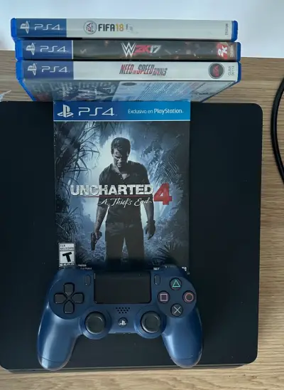 PS4 1tb ➕ MANDO ORIGINAL ➕ 4 JUEGOS - miniatura 1