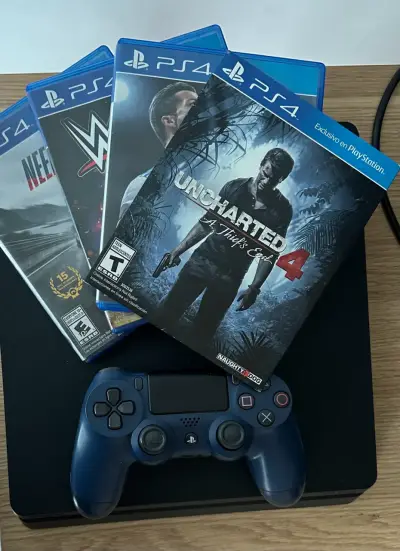 PS4 1tb ➕ MANDO ORIGINAL ➕ 4 JUEGOS - miniatura 2