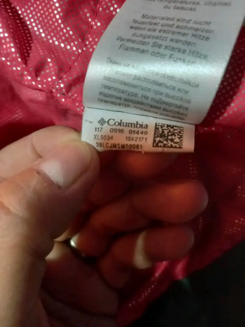 Chaqueta impermeable Columbia verde con capucha - 3