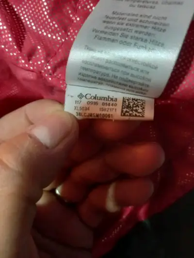 Chaqueta impermeable Columbia verde con capucha - miniatura 3