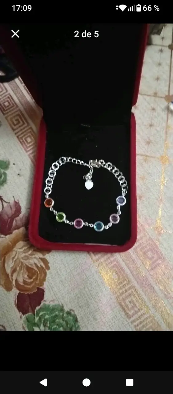 Pulsera de plata con dijes de perlas - 2
