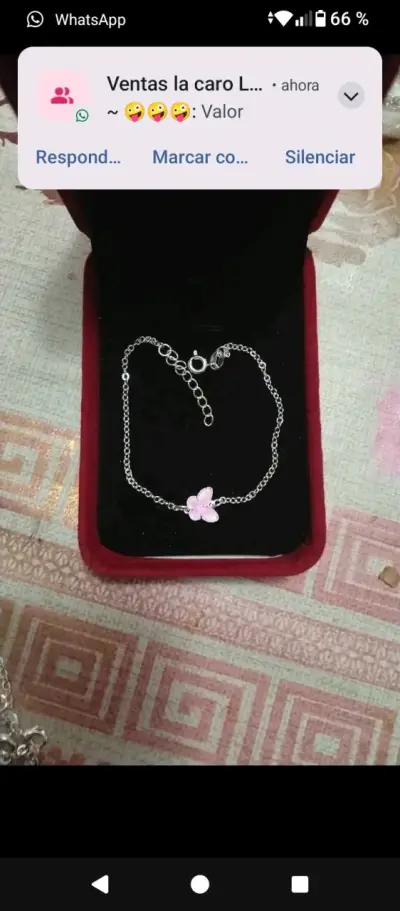 Pulsera de plata con dijes de perlas - miniatura 3