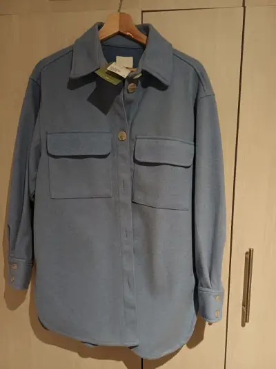 Sobrecamisa azul para mujer H&M - miniatura 1