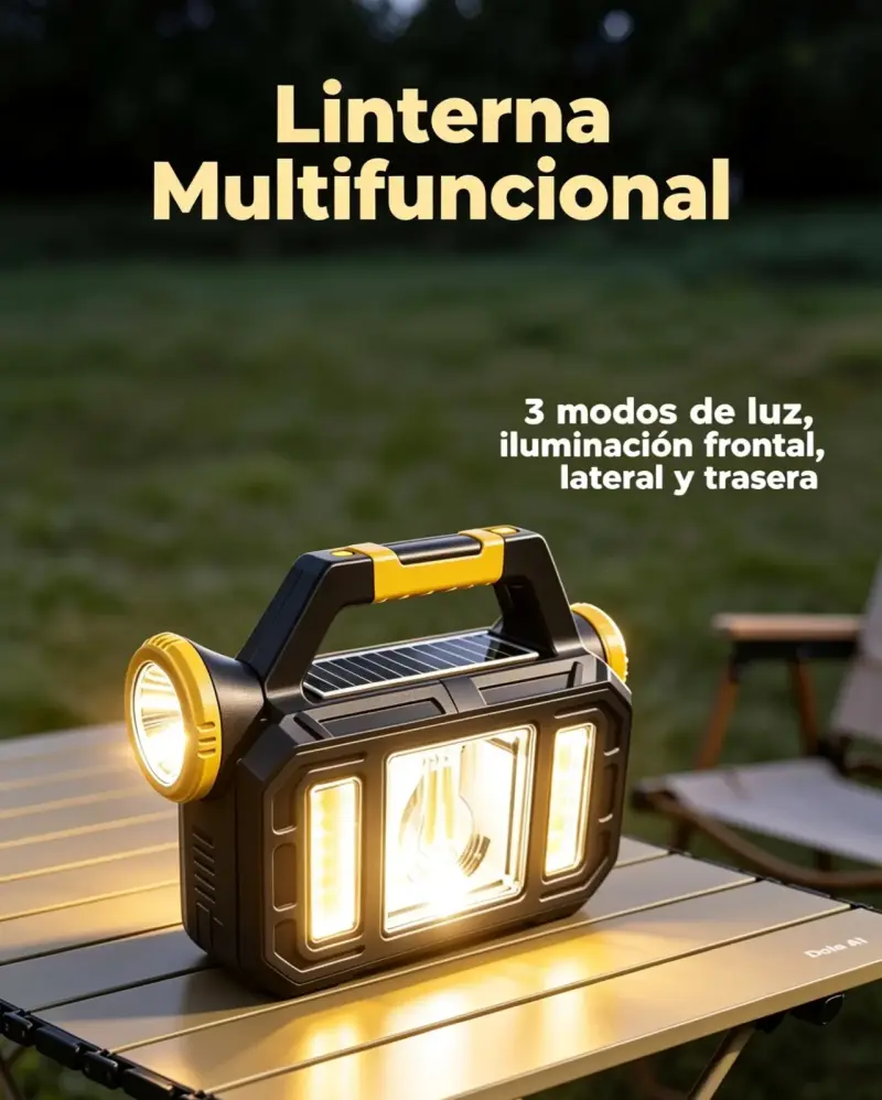 Linterna Multifuncional con 3 Modos de Luz
