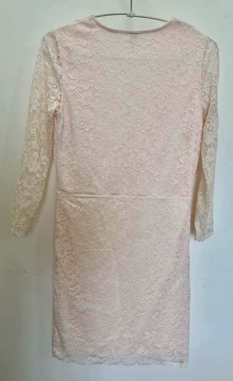 Vestido de encaje rosa H&M talla 36 - 2