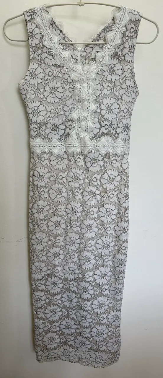 Vestido de encaje blanco Han Queen elegante - 1
