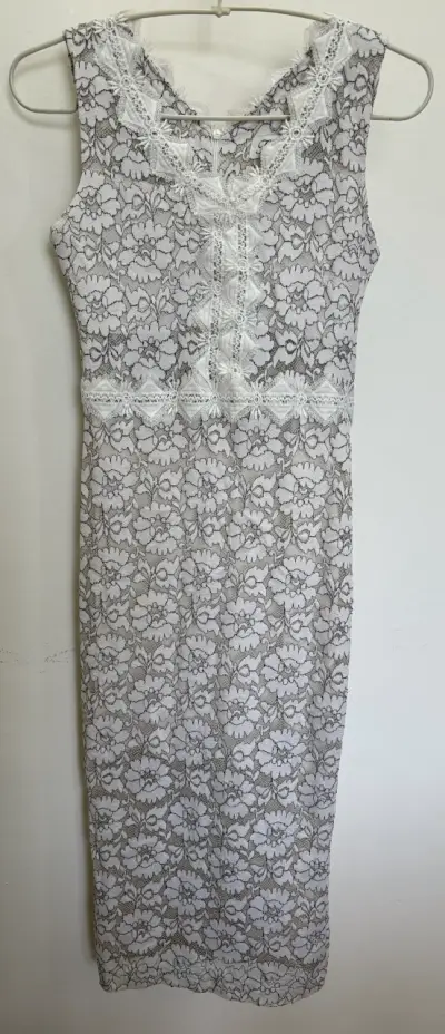 Vestido de encaje blanco Han Queen elegante - miniatura 1
