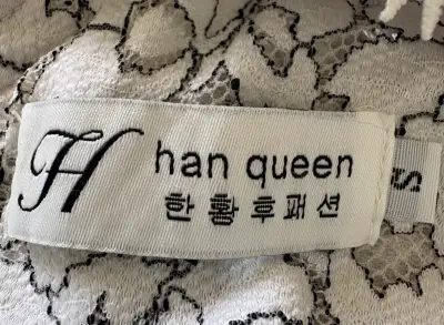 Vestido de encaje blanco Han Queen elegante - miniatura 3