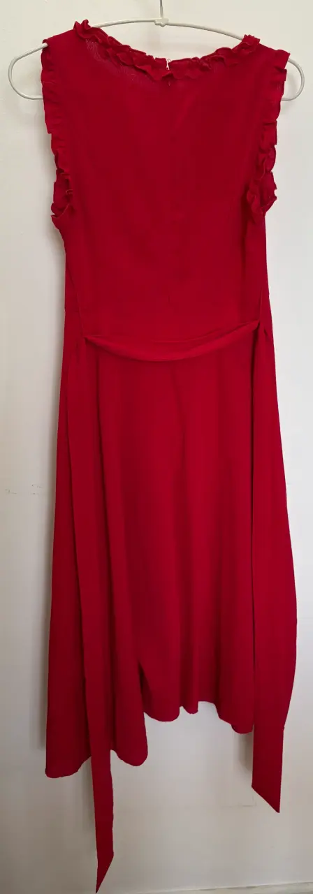 Vestido rojo con volantes talla XS - 2