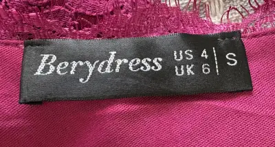 Vestido de encaje morado sin mangas Berydress - miniatura 3