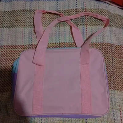 Bolso tote multicolor con diseño de corazón - miniatura 2