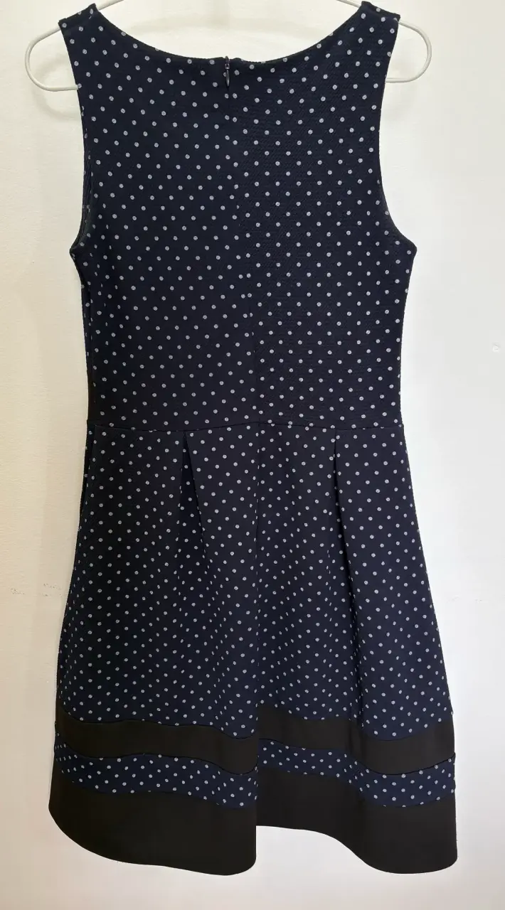 Vestido azul con lunares blancos talla S - 2