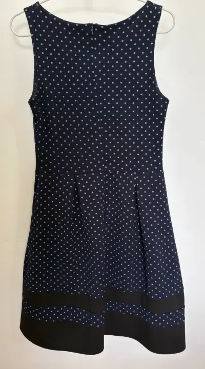 Vestido azul con lunares blancos talla S - miniatura 2
