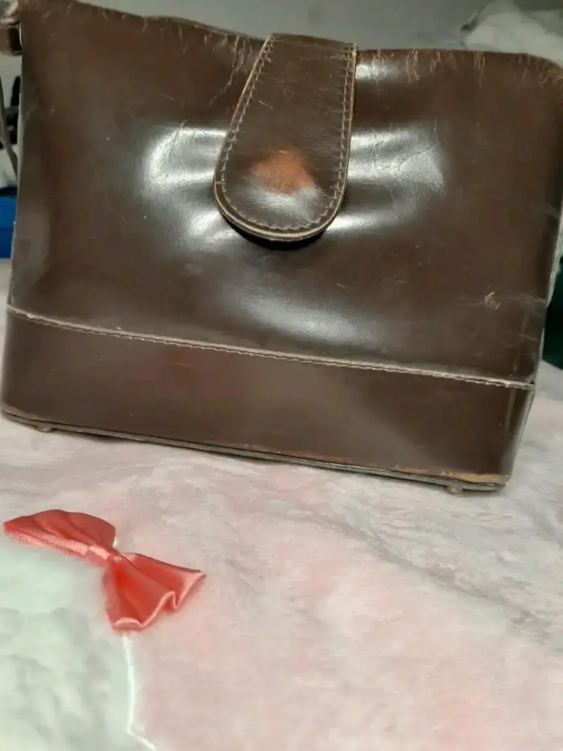 Bolso de cuero marrón vintage - 2