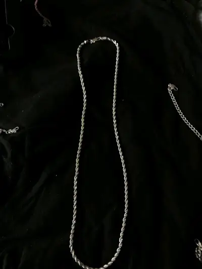Cadena de plata estilo turbillon - miniatura 1
