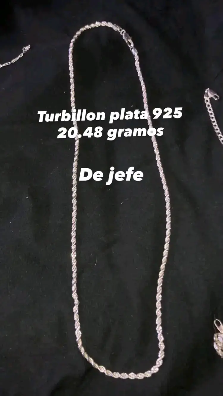 Cadena de plata estilo turbillon - 2